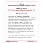Rhode Island Temporary Employee Protection Act Poster