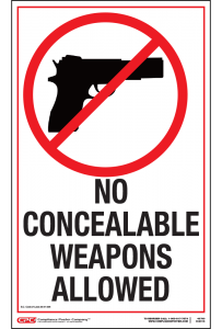 South Carolina No Weapons Poster