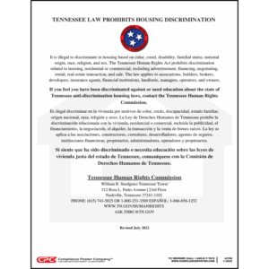 Tennessee Fair Housing Poster