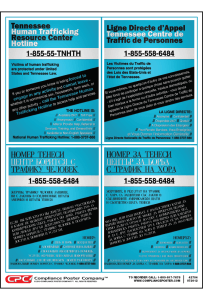 Tennessee Human Trafficking Poster