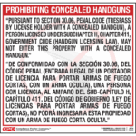 Texas Bilingual Handgun Poster