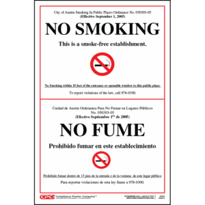 Austin No Smoking Poster