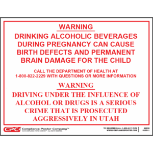 Utah Health DUI Warning Notice