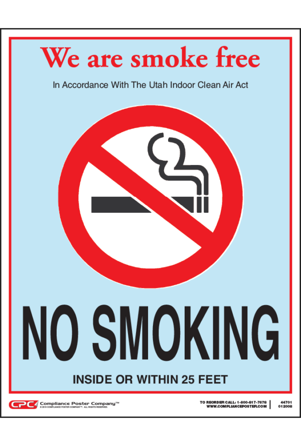 Utah No Smoking Poster