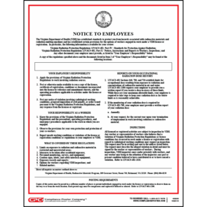 Virginia Radiation Notice Poster