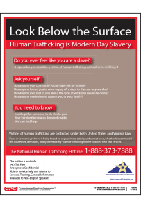 Virginia Human Trafficking Poster