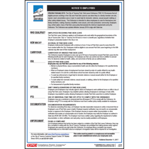 Tacoma Paid Sick Leave Poster