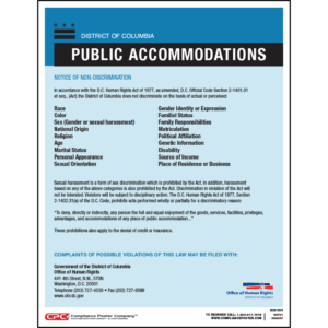 District of Columbia Public Accommodation Poster
