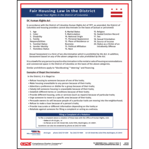 District of Columbia Fair Housing Poster