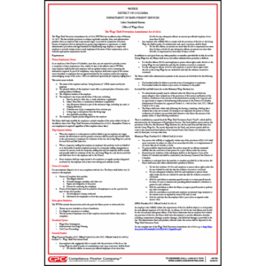 District of Columbia Notice of Wage Theft Prevention Amendment Act