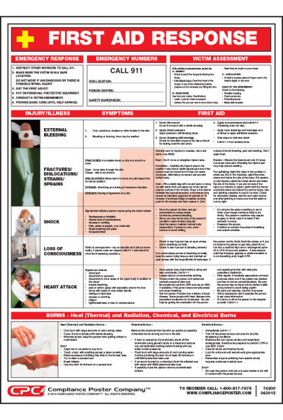 First Aid Response Poster - Compliance Poster Company