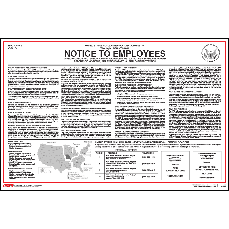 Rh 2364 Form.pdf Radiation Notice to Employees - Compliance Poster Company