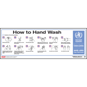 How To Wash Hands Steps 1-11 poster