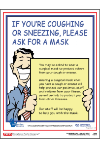 If you Are Coughing Please Ask for A Mask Poster - Compliance Poster ...