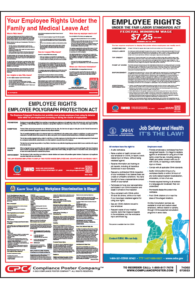 All In One Labor Law Poster 2025