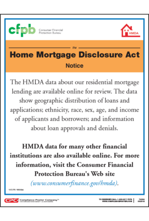 Home Mortgage Disclosure Act Poster