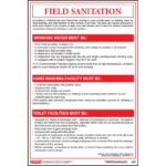 Field Sanitation Agricultural Poster