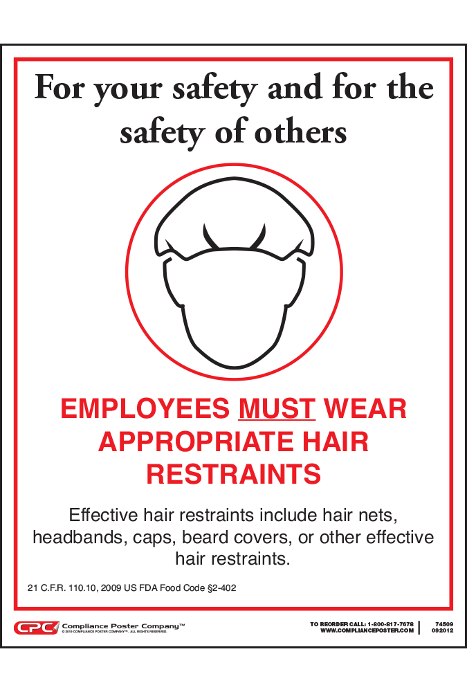 ServSafe on X: #FoodSafetyTip The MOST important reason for having food  handlers wear hair restraints is to:  / X