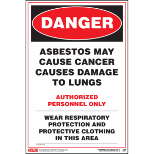 Danger Asbestos Warning Sign