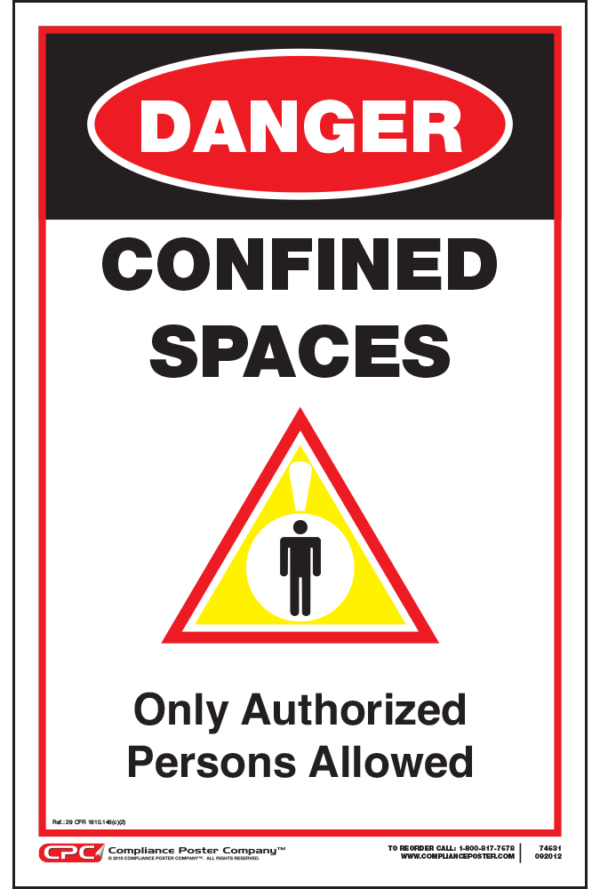 Confined Space Danger Sign