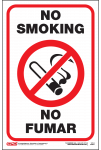Large No Smoking Poster - Bilingual - 11 x 17