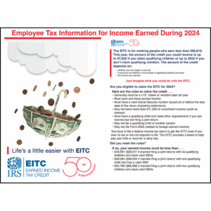 IRS Earned Income Tax Credit Wall Chart