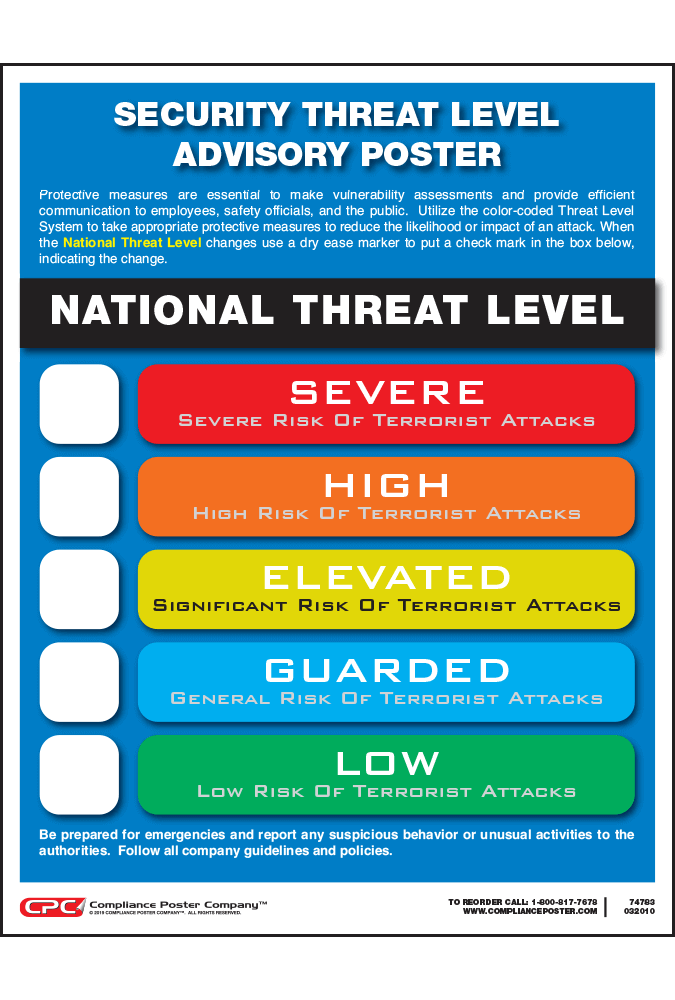 National Threat Advisory Poster
