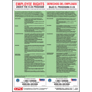 Employee Rights Under the H-2A Program Poster