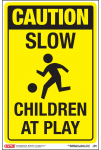 Slow Down Traffic Safety Posters - Children at Play