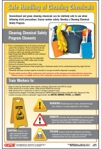 Cleaning Chemical Safety Poster