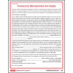 Community Reinvestment Act Notice for Branch Offices