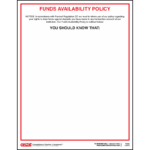 Funds Availability Policy Notice