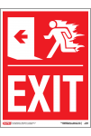 Fire Exit Poster - Left Arrow