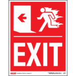 Fire Exit Poster - Left Arrow