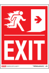 Fire Exit Poster - Right Arrow