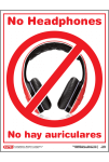 No Headphones Sign