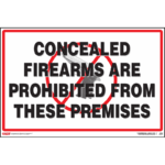 Federal No Concealed Firearms Poster