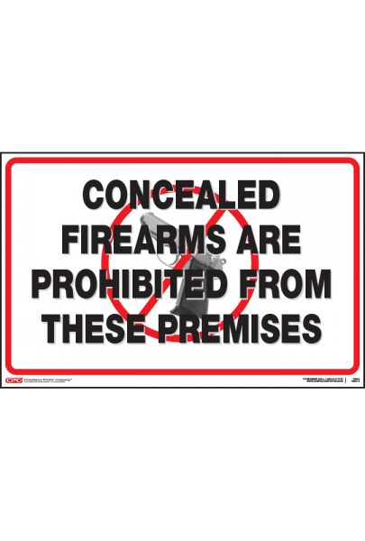 Federal No Concealed Firearms Poster