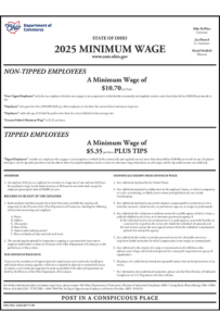 2019 Ohio Minimum Wage Poster - Peel 'N Post for English Mobile Poster Pak