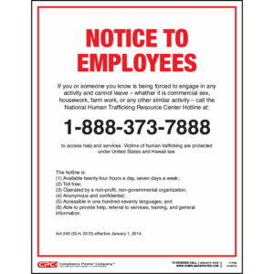 Hawaii Human Trafficking Hotline Poster