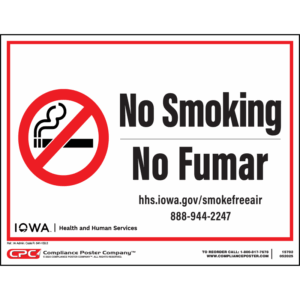 Iowa No Smoking Sign