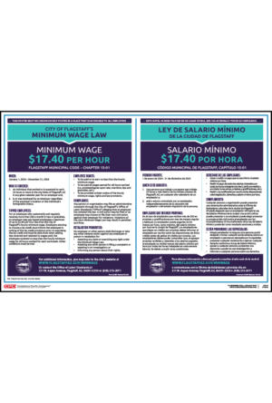 2021 Flagstaff Minimum Wage Poster - Bilingual