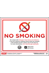13711 Chicago No Smoking Poster