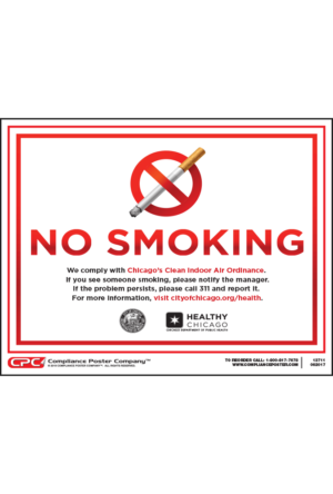 Chicago No Smoking Poster