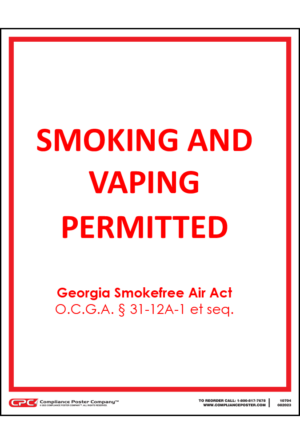Georgia Smoking Permitted Poster