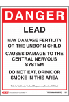 California Lead Warning Sign