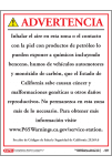 California Prop 65 Service Station Exposure Warning Sign - Spanish