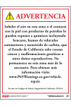 California Vehicle Repair Facilities Exposure Warning Sign - Spanish