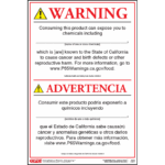 California Prop 65 Food Product Both Cancer and Birth Defects Warning Sign