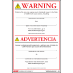 Prop 65 Environmental Exposure Warning Sign